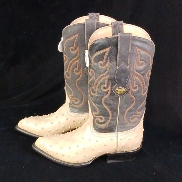 Tan Brown New Mens Cowboy Boots. main image 4